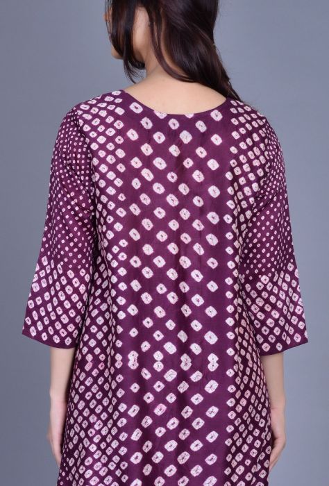 Chanderi Silk Boriya Button Bandhani Ensemble