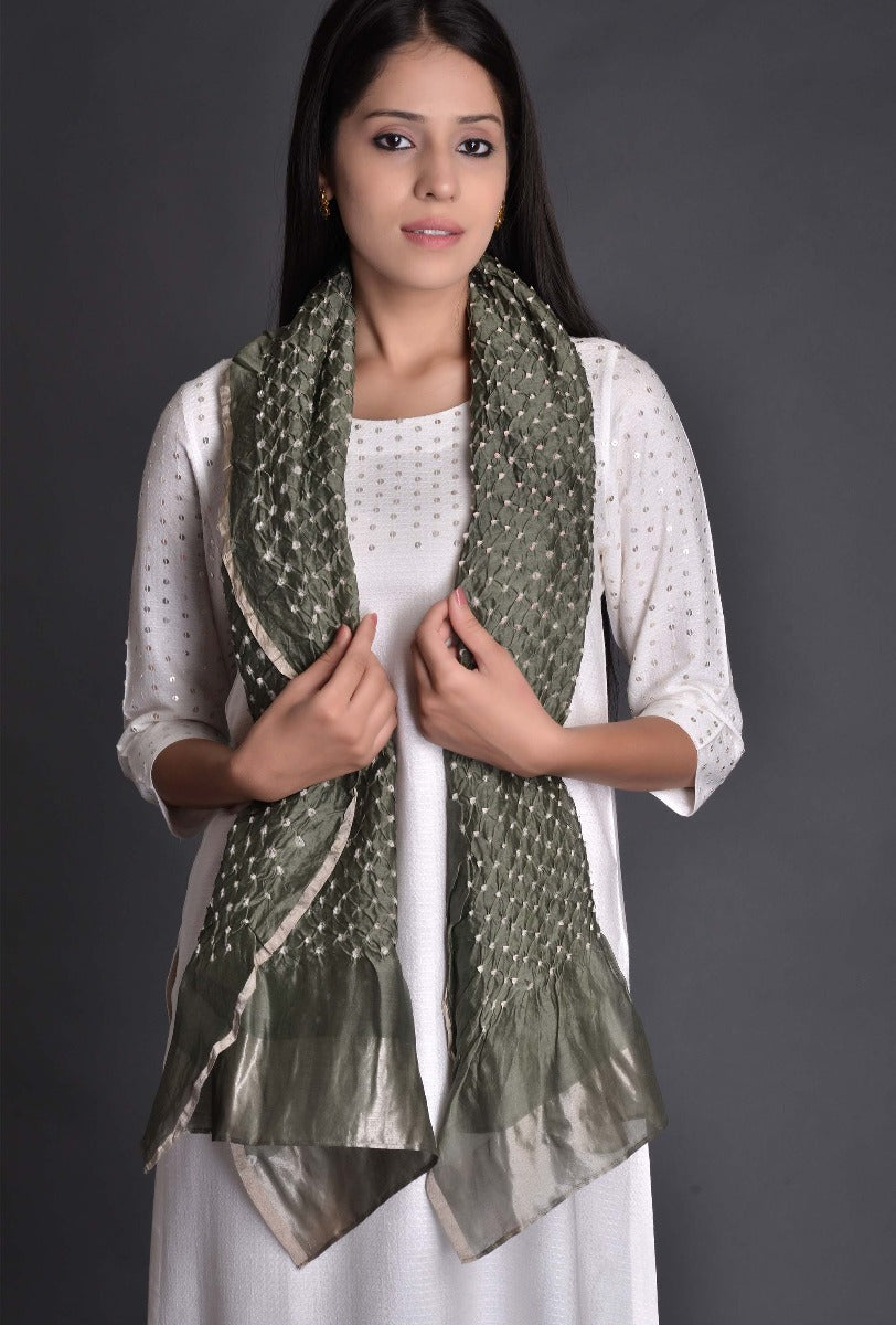 Offwhite Silk Kurta with Tikki