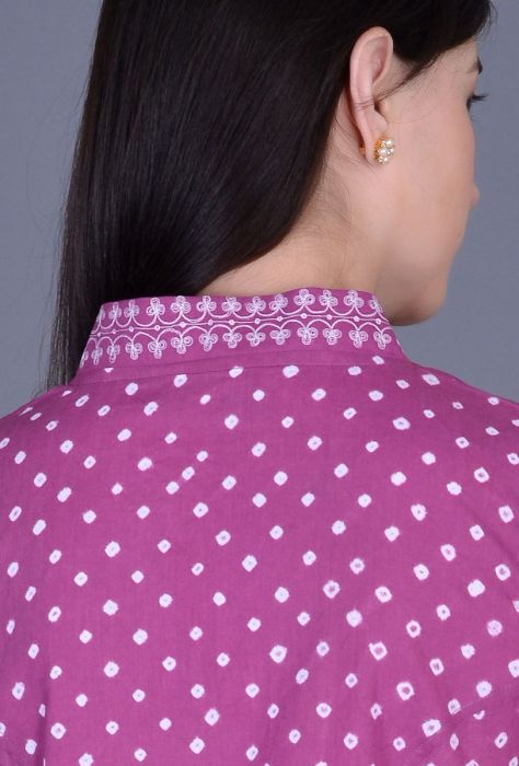 Sleeveless Cotton Bandhani Dress