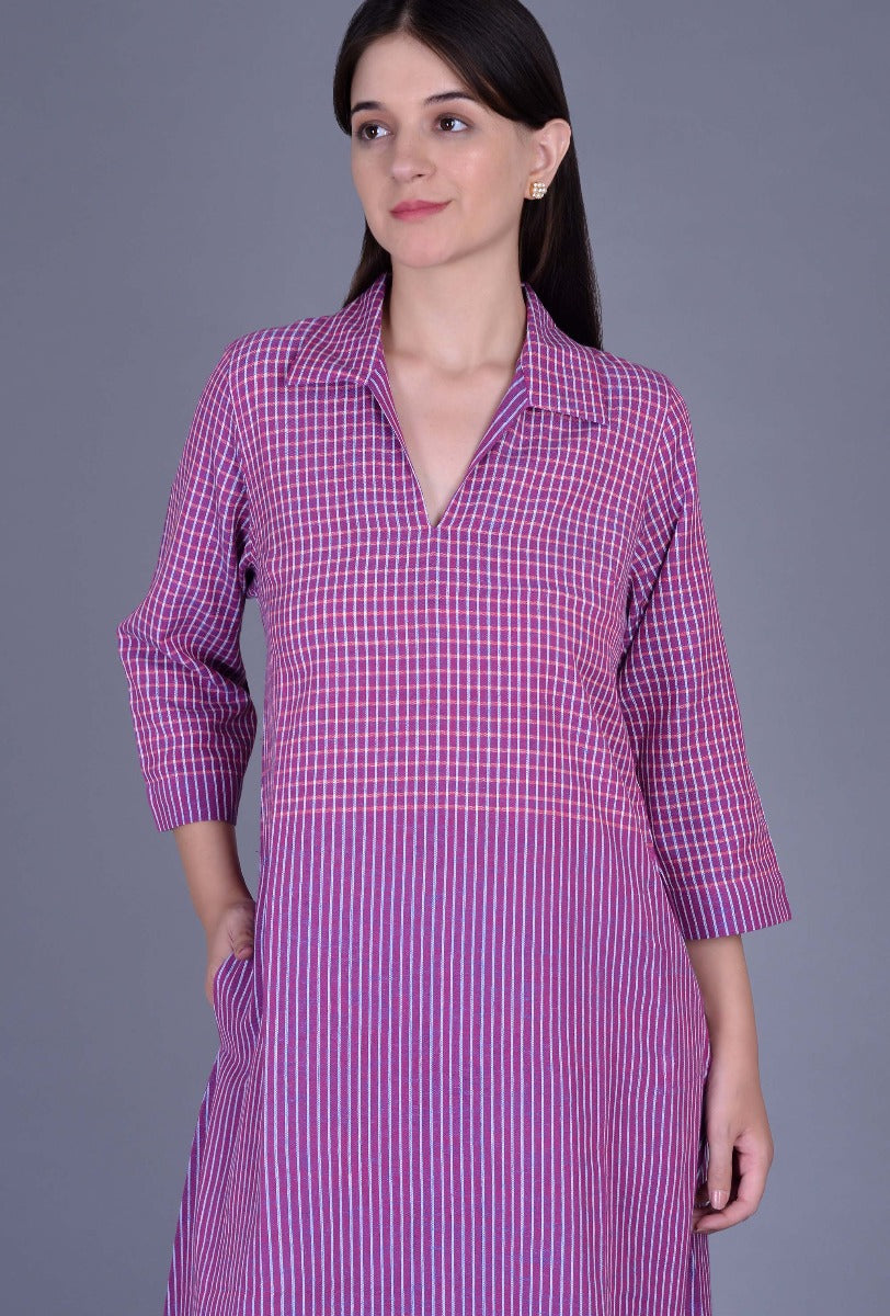 Purple Collared Dress