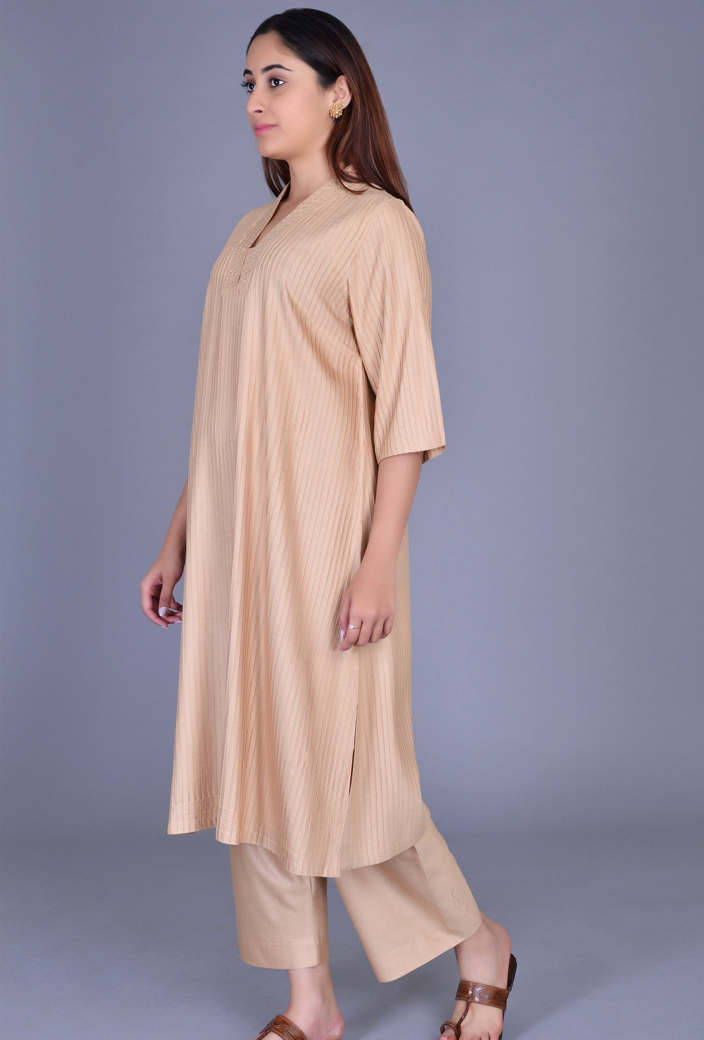 Cotton Silk Pintucks Ensemble
