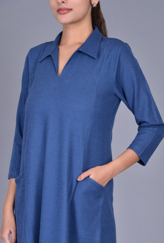 Tennis Collar Knit Dress