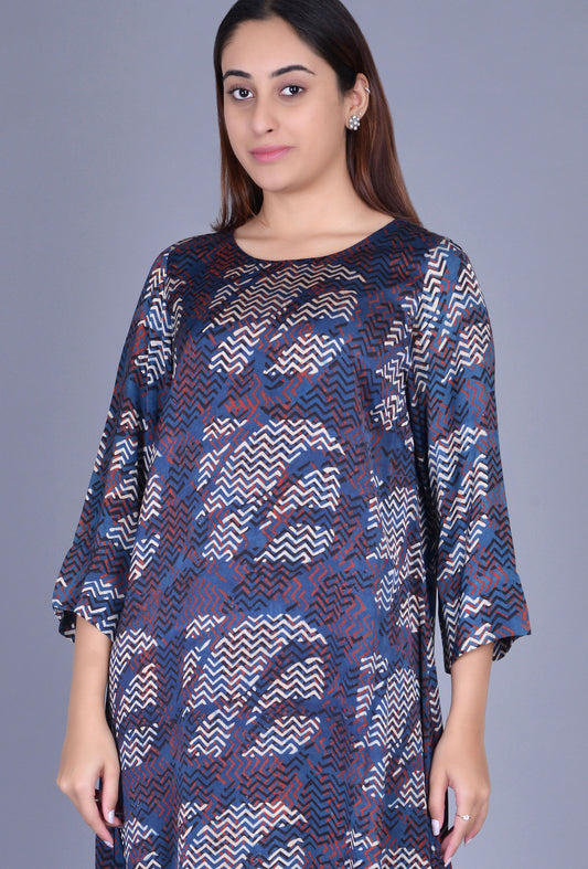 Blue Modal Silk Ensemble