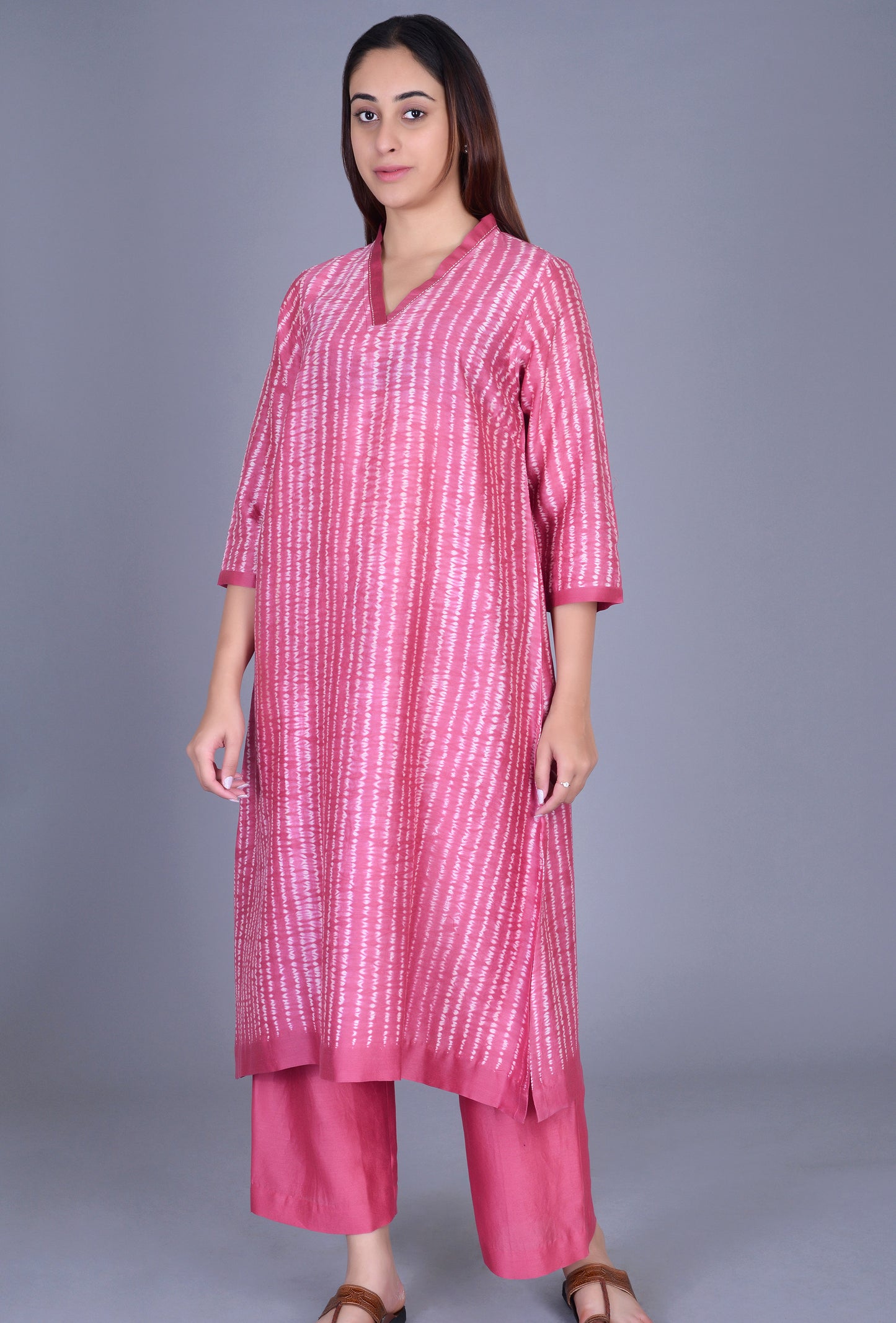 Chanderi Silk Shibori Ensemble