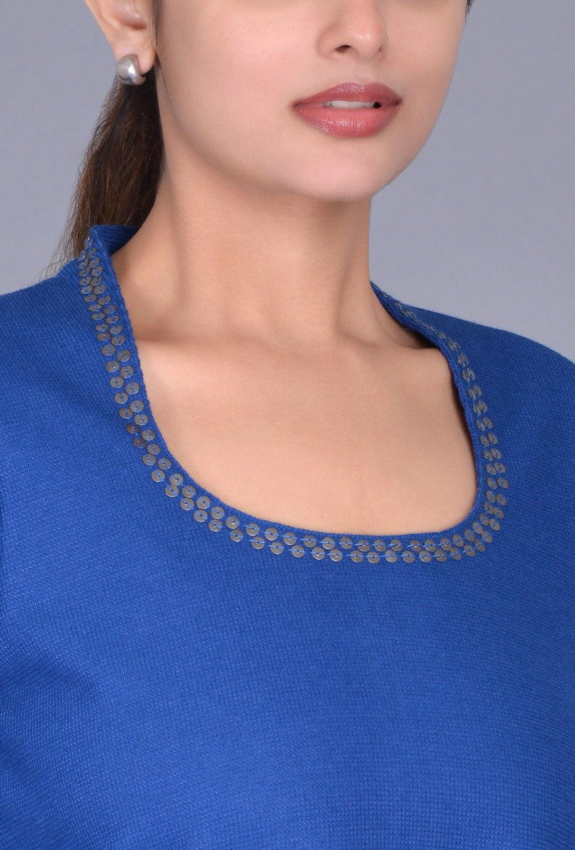 Knit Scoop Neck Kurti