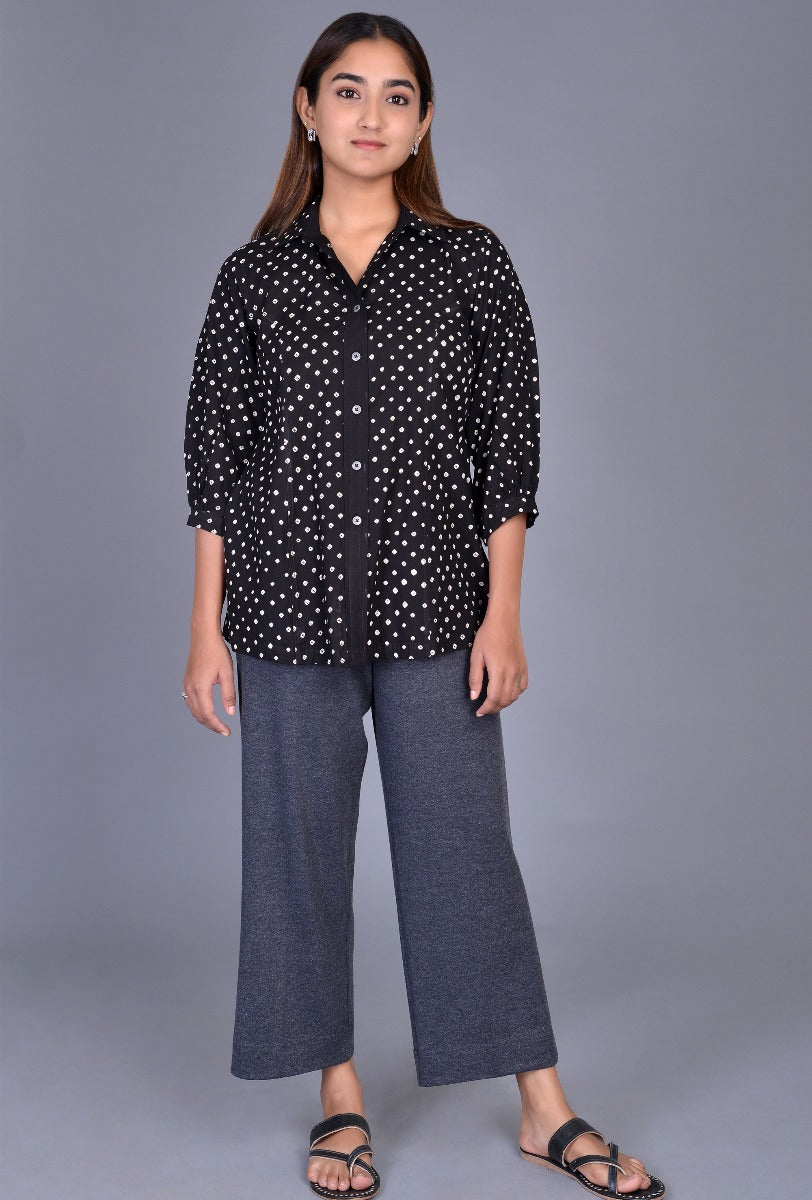 Black Bandhani Shirt