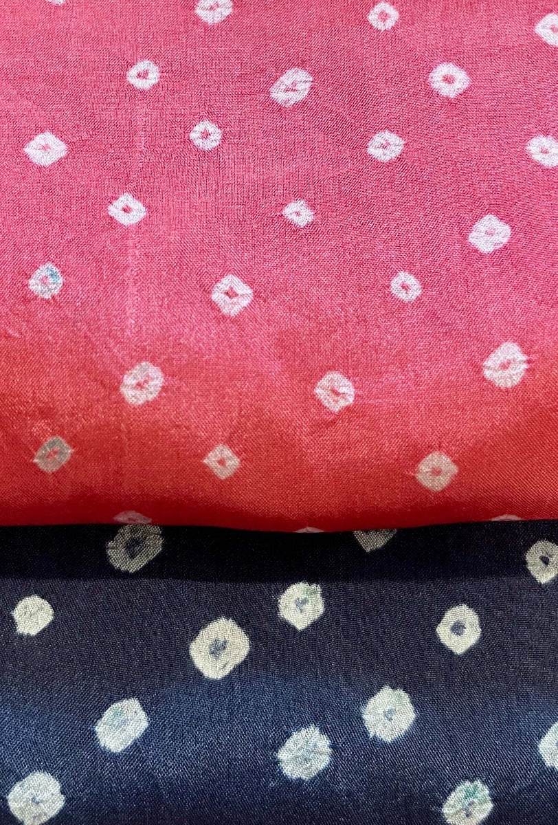 Silk Bandhani Kurti with Sequin Embroidery