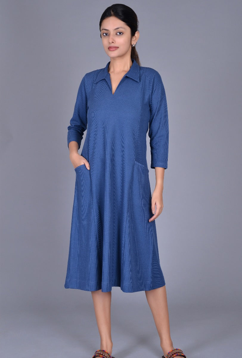 Tennis Collar Knit Dress