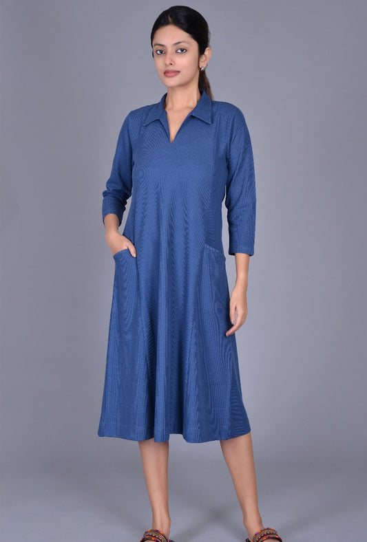 Tennis Collar Knit Dress