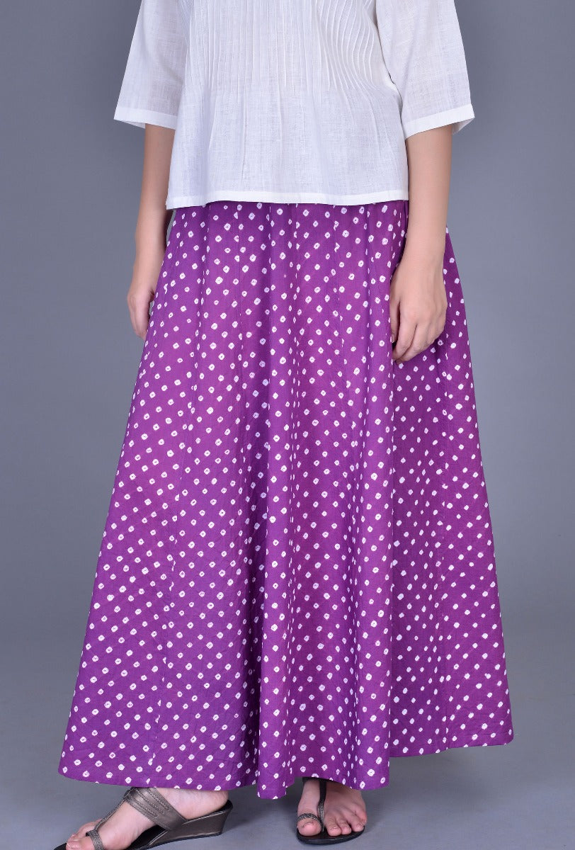 Cotton Bandhani Skirt