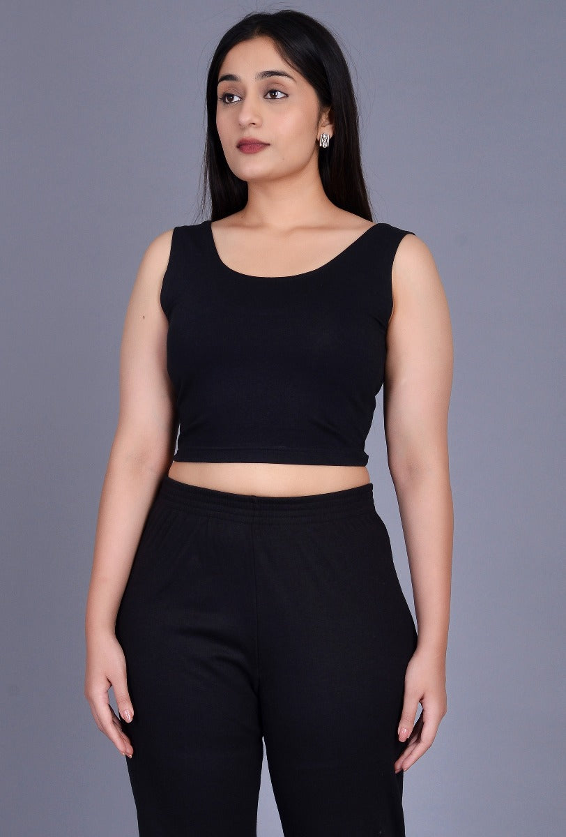 Knit Sleeveless Crop Top