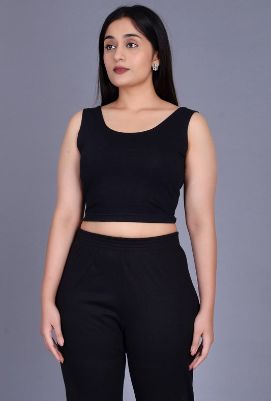 Knit Sleeveless Crop Top