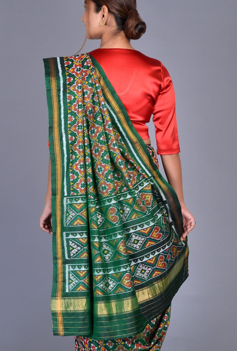 Green Silk Patola Saree