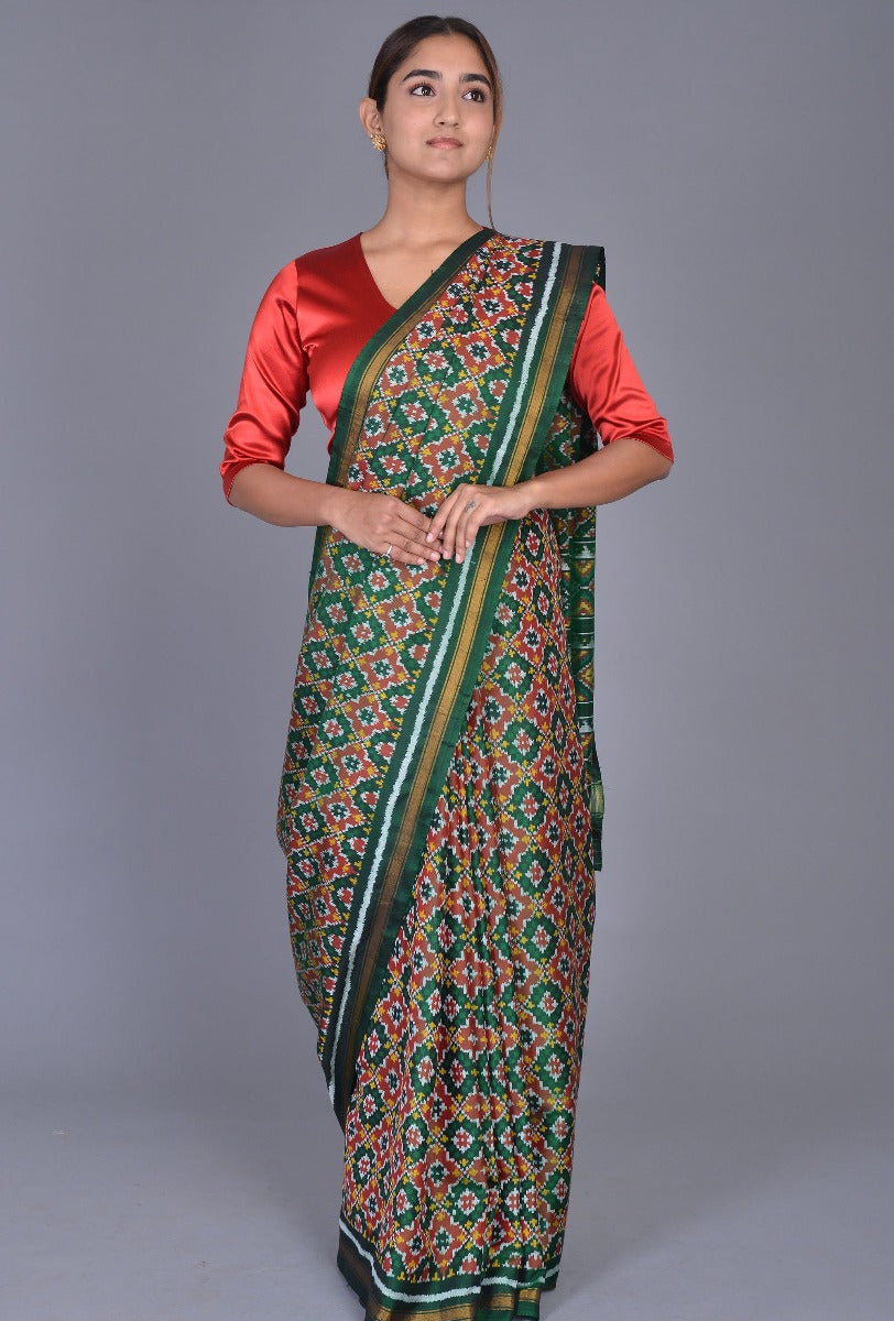 Green Silk Patola Saree