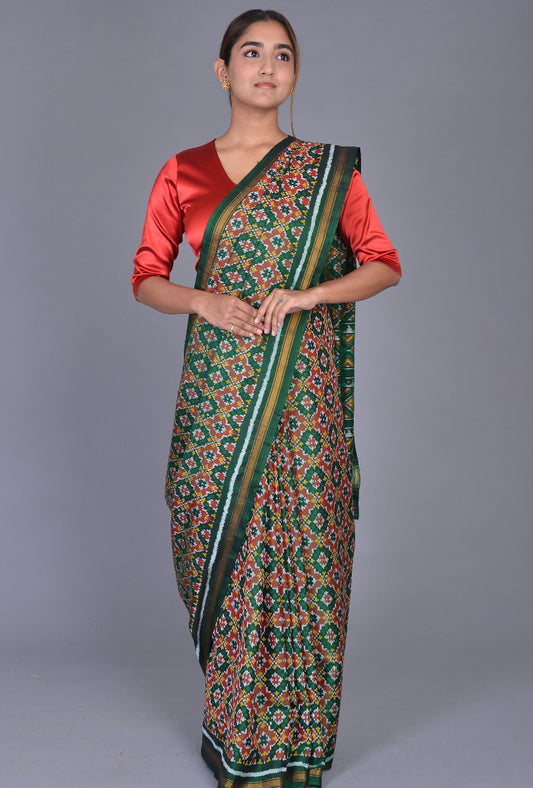 Green Silk Patola Saree