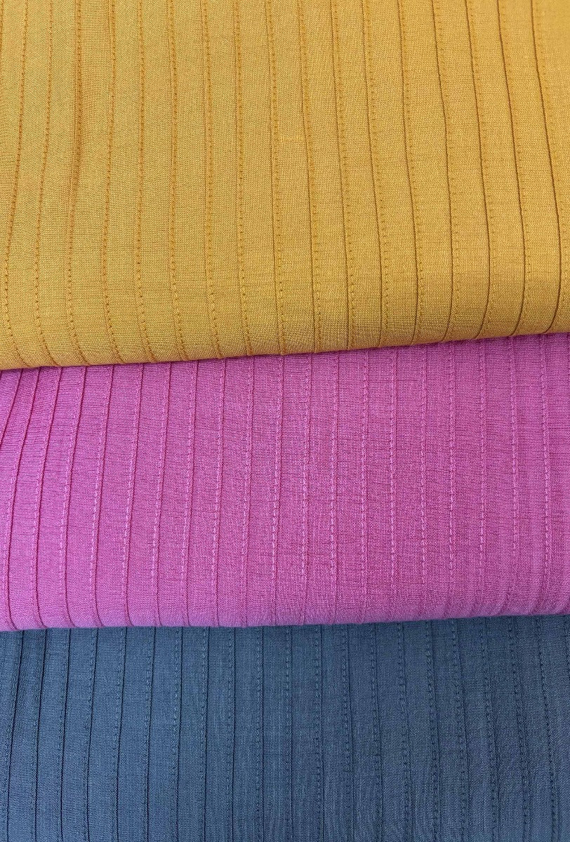 Yellow Cotton Silk Pintucks Ensemble with sequin