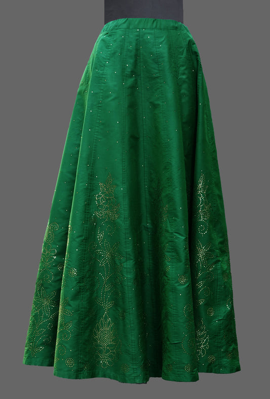 Green Silk Skirt