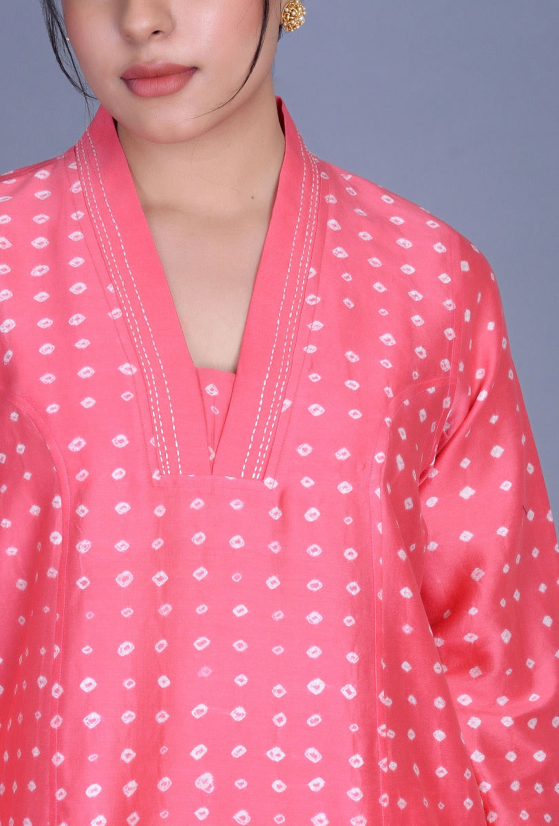 Pink Chanderi Ensemble