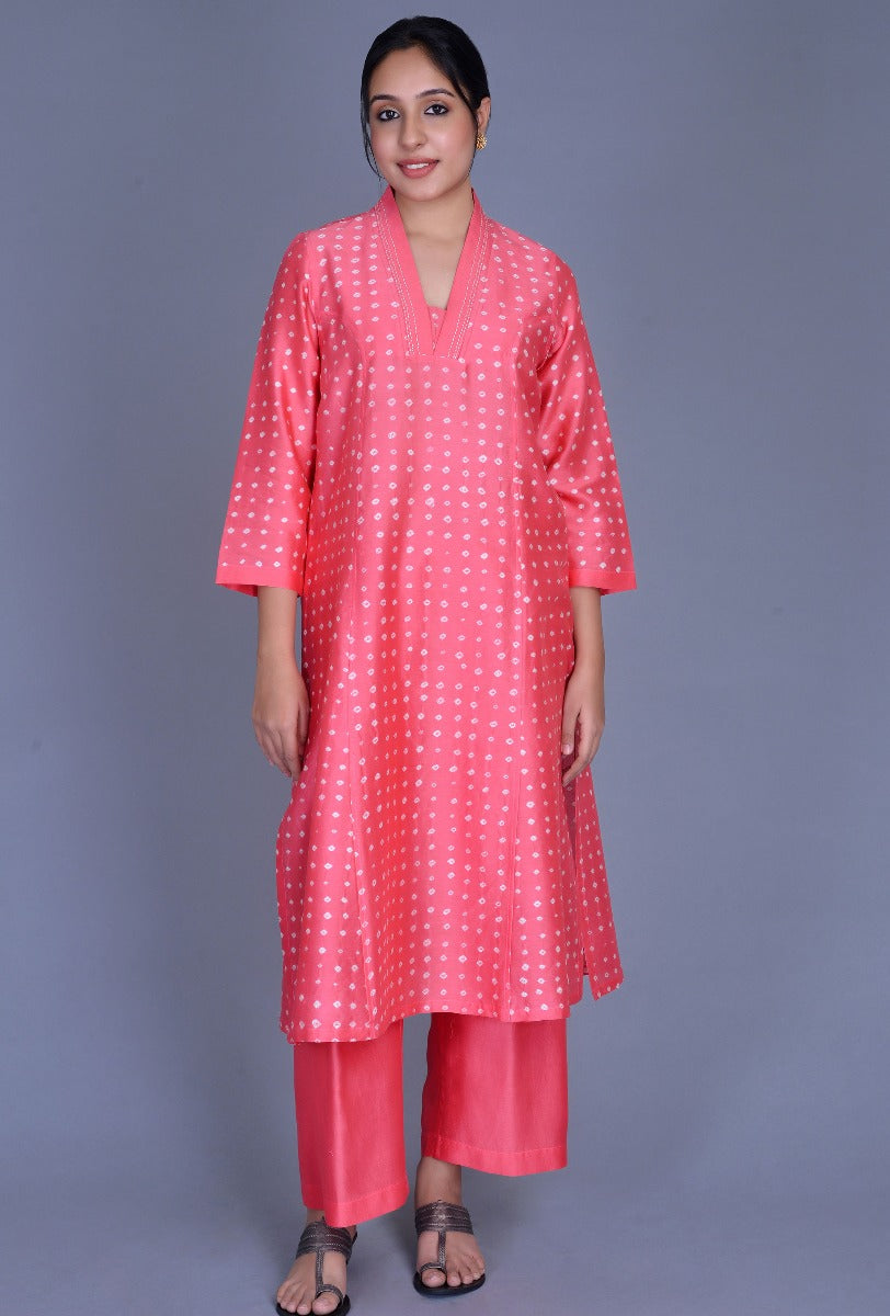 Pink Chanderi Ensemble