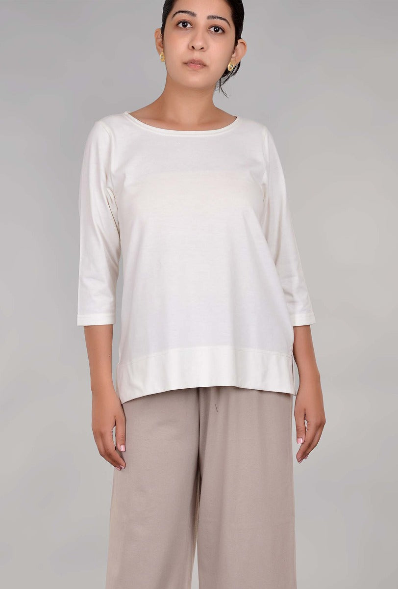 Knit Round Neck T-Shirt