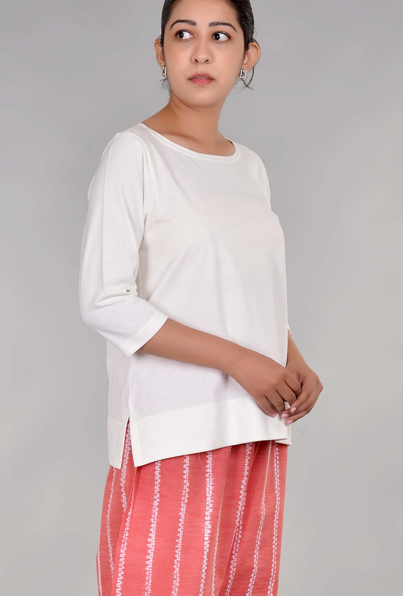 Knit Round Neck T-Shirt