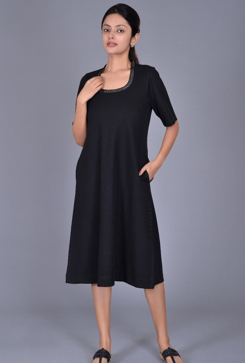 Knit Scoop Neck Dress