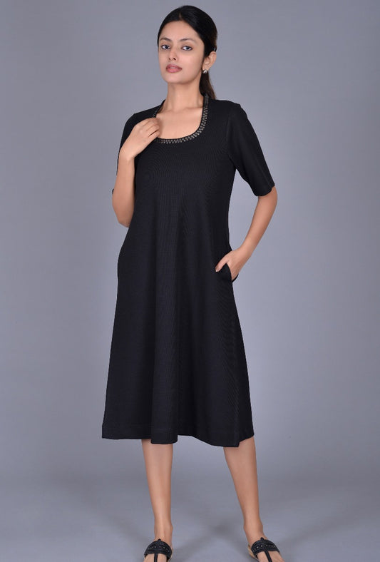 Knit Scoop Neck Dress