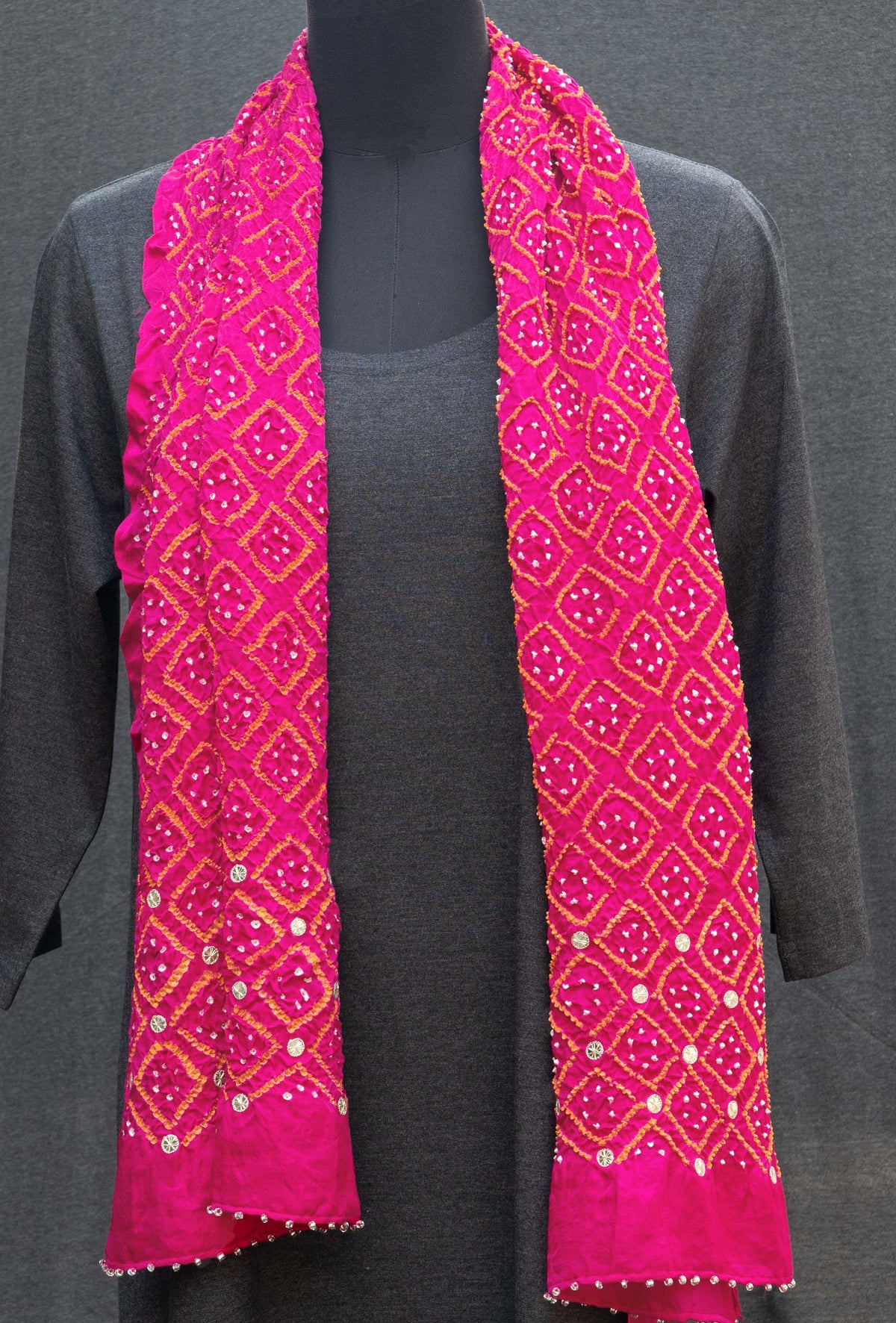 Magenta Silk Stole