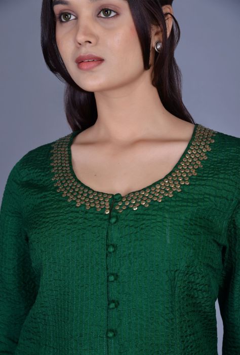 Silk Bandhani Skirt with Boriya Blouse