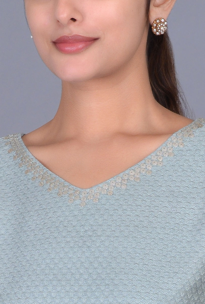 Self-textured Silk Kurta