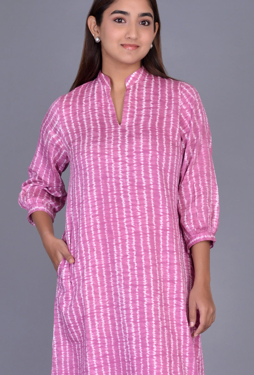 Cotton Satin Shibori Dress