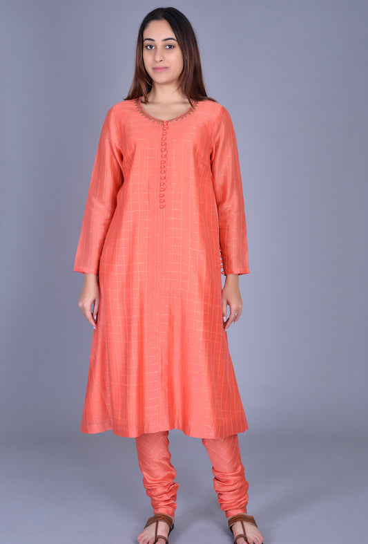 Chanderi Checks Ensemble