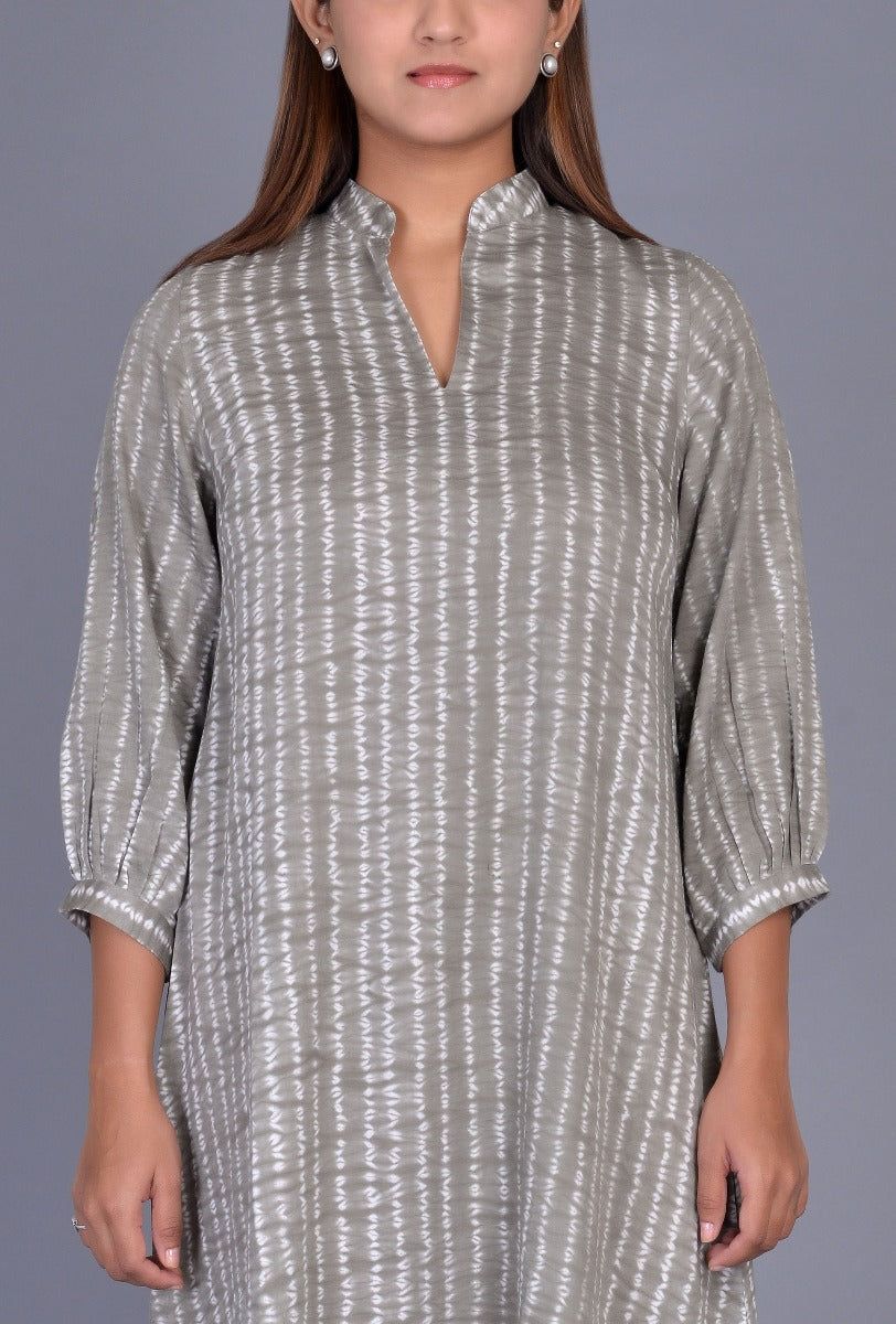 Cotton Satin Shibori Kurta