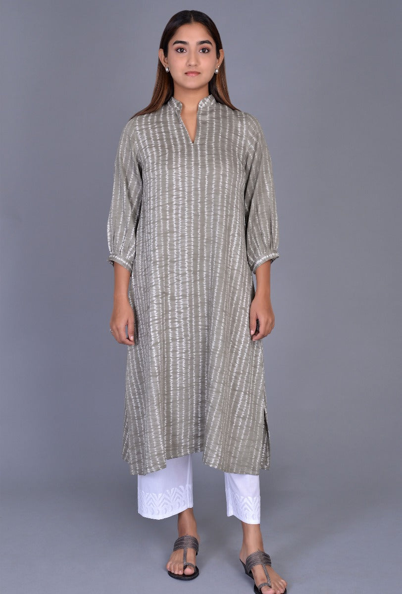 Cotton Satin Shibori Kurta