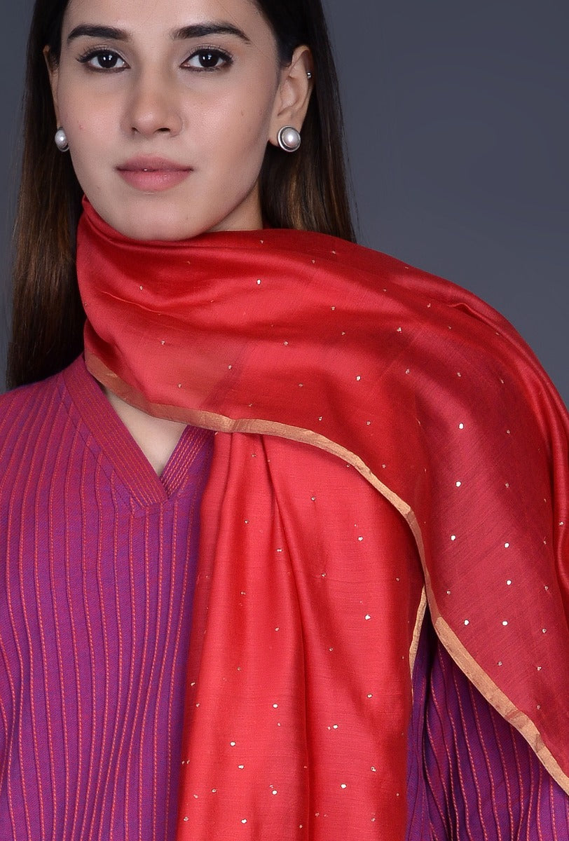 Magenta Bhujodi Pintuck Ensemble