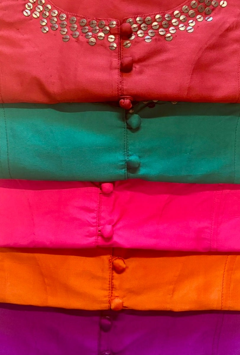 Silk Blouse with Sequins