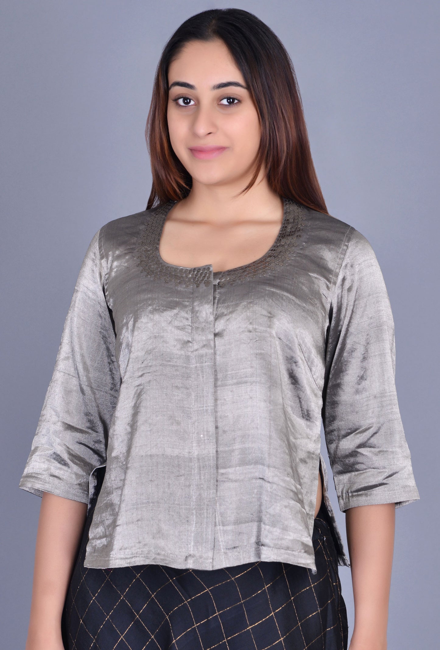Silver Tissue Blouse