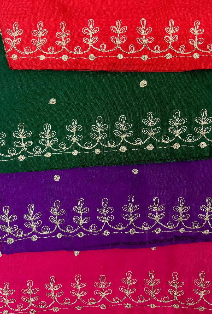Silk choli with embroidery