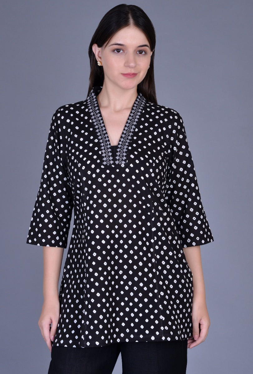 Cotton Bandhani Kurti