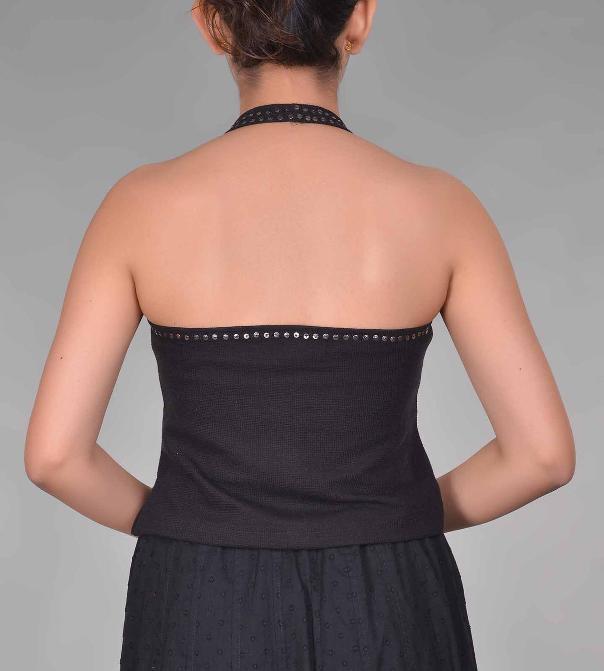 Knit Halter Neck Choli