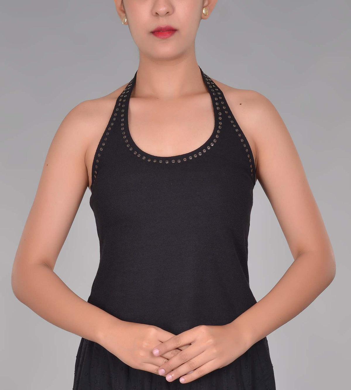 Knit Halter Neck Choli