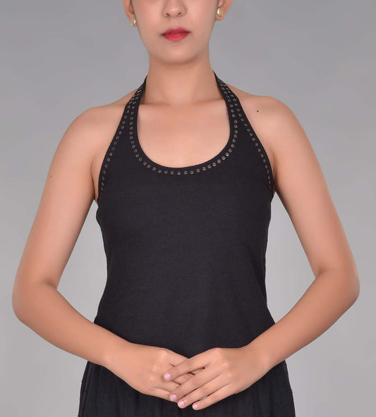 Knit Halter Neck Choli