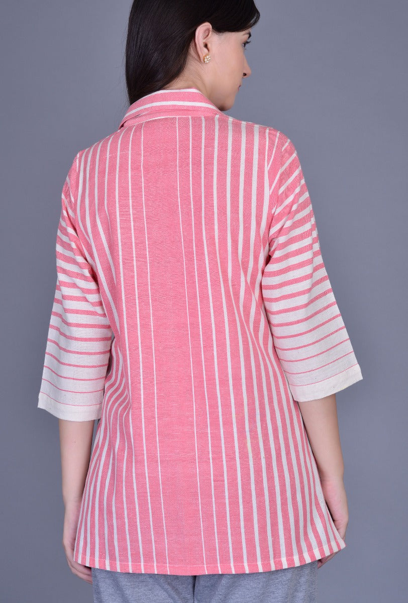 Pink Striped Shirt