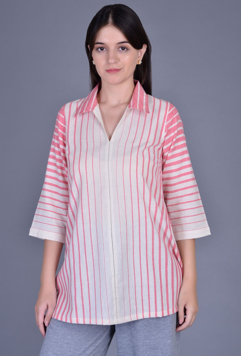 Pink Striped Shirt