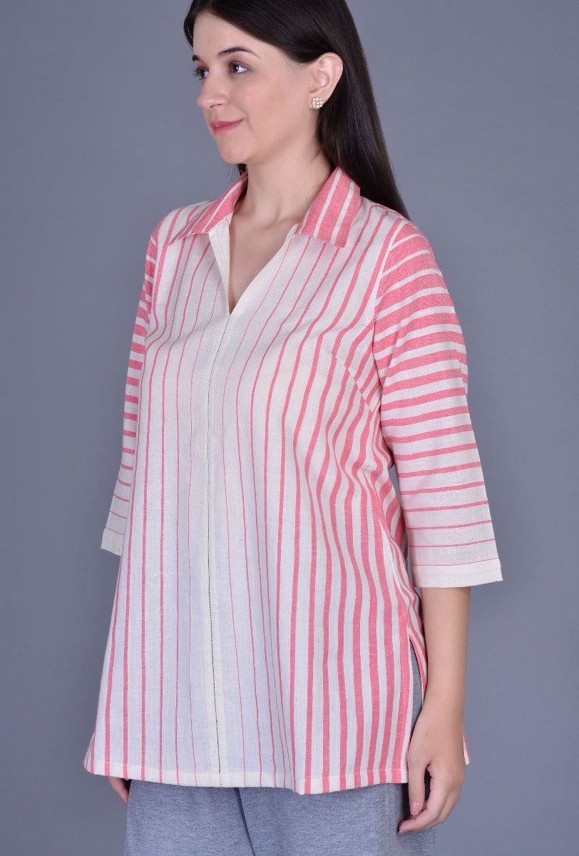 Pink Striped Shirt