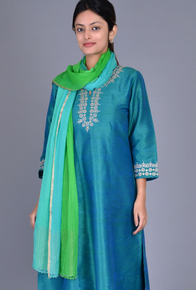 Green Chiffon Dupatta