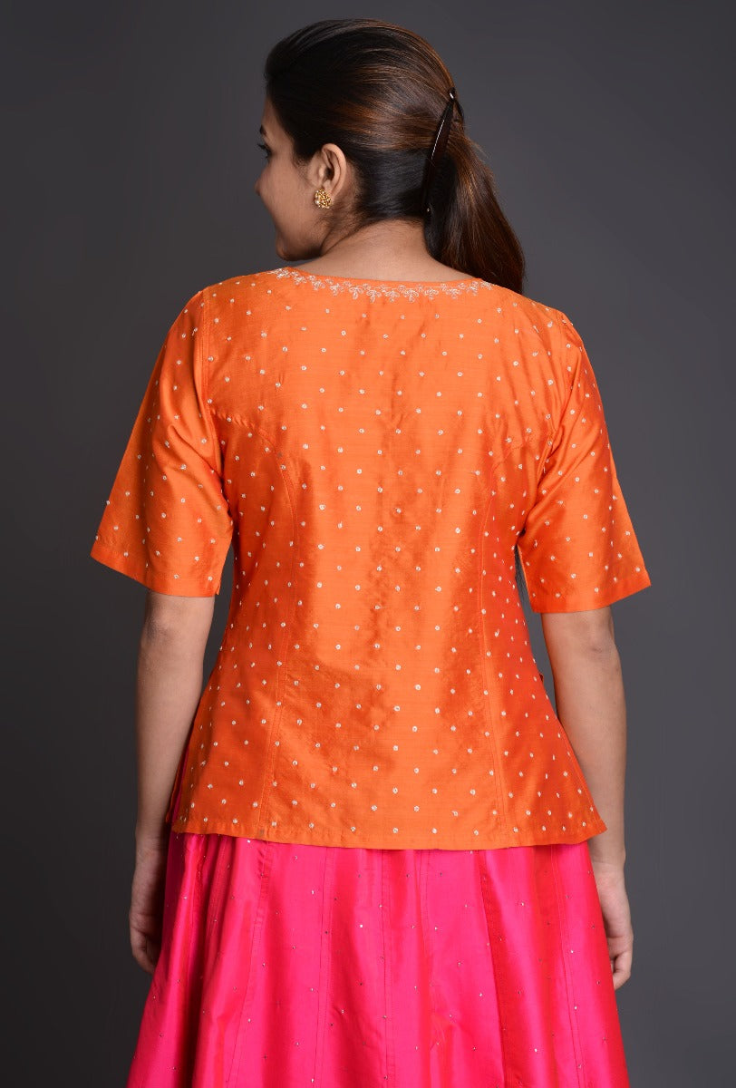 Silk Taar Embroidery Blouse