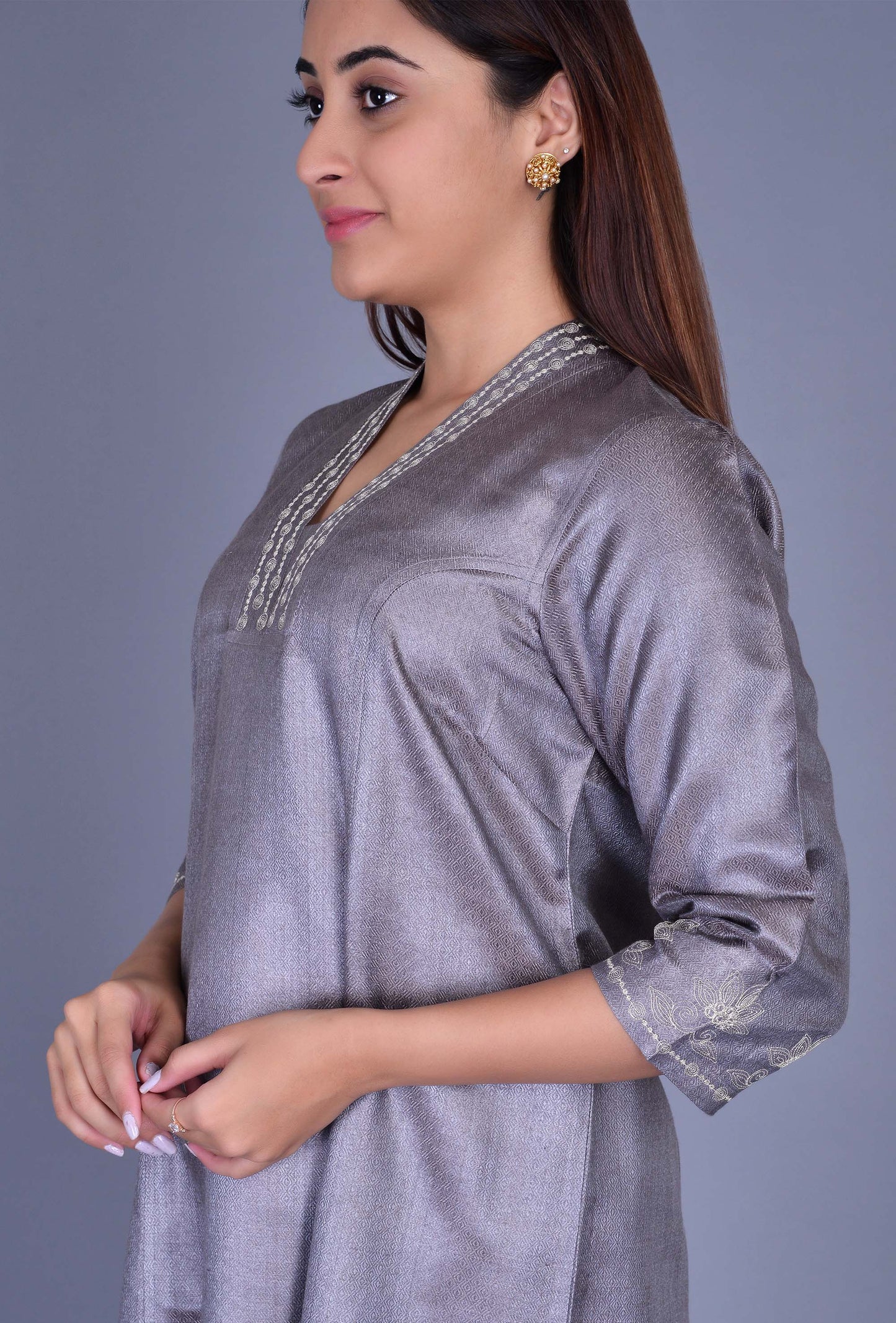 Self-textured Silk Kurta