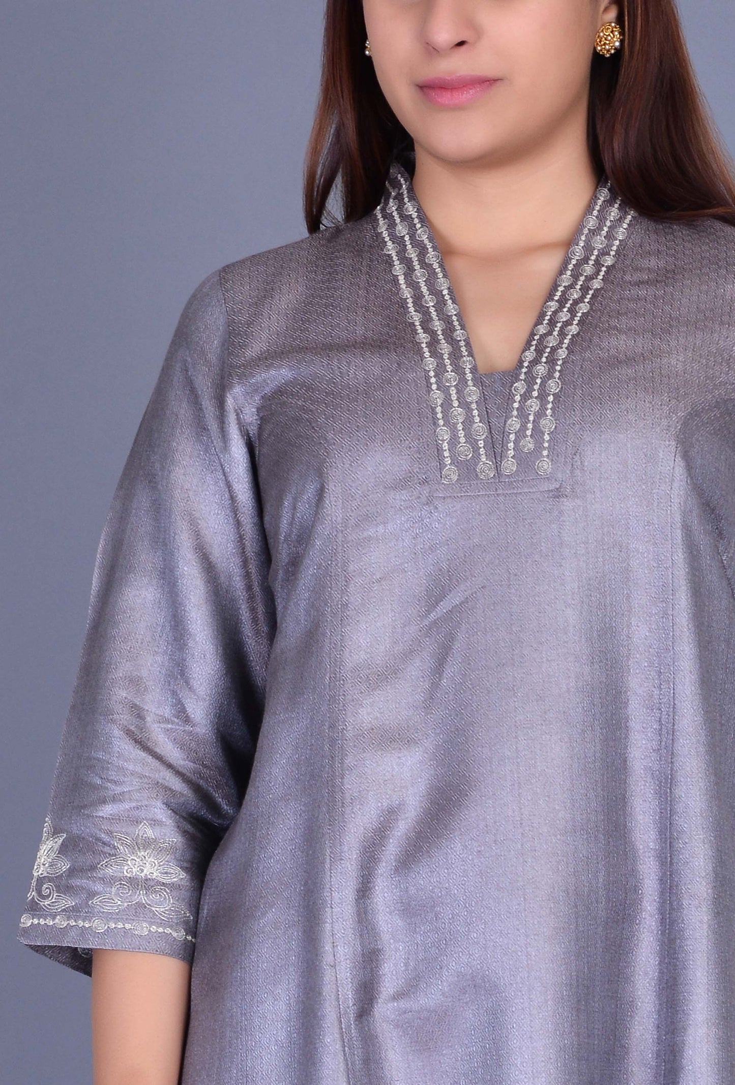Self-textured Silk Kurta