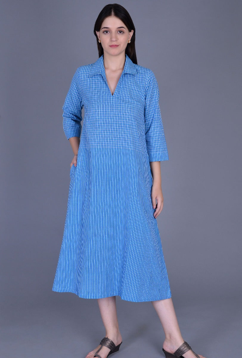 Blue Collared Dress